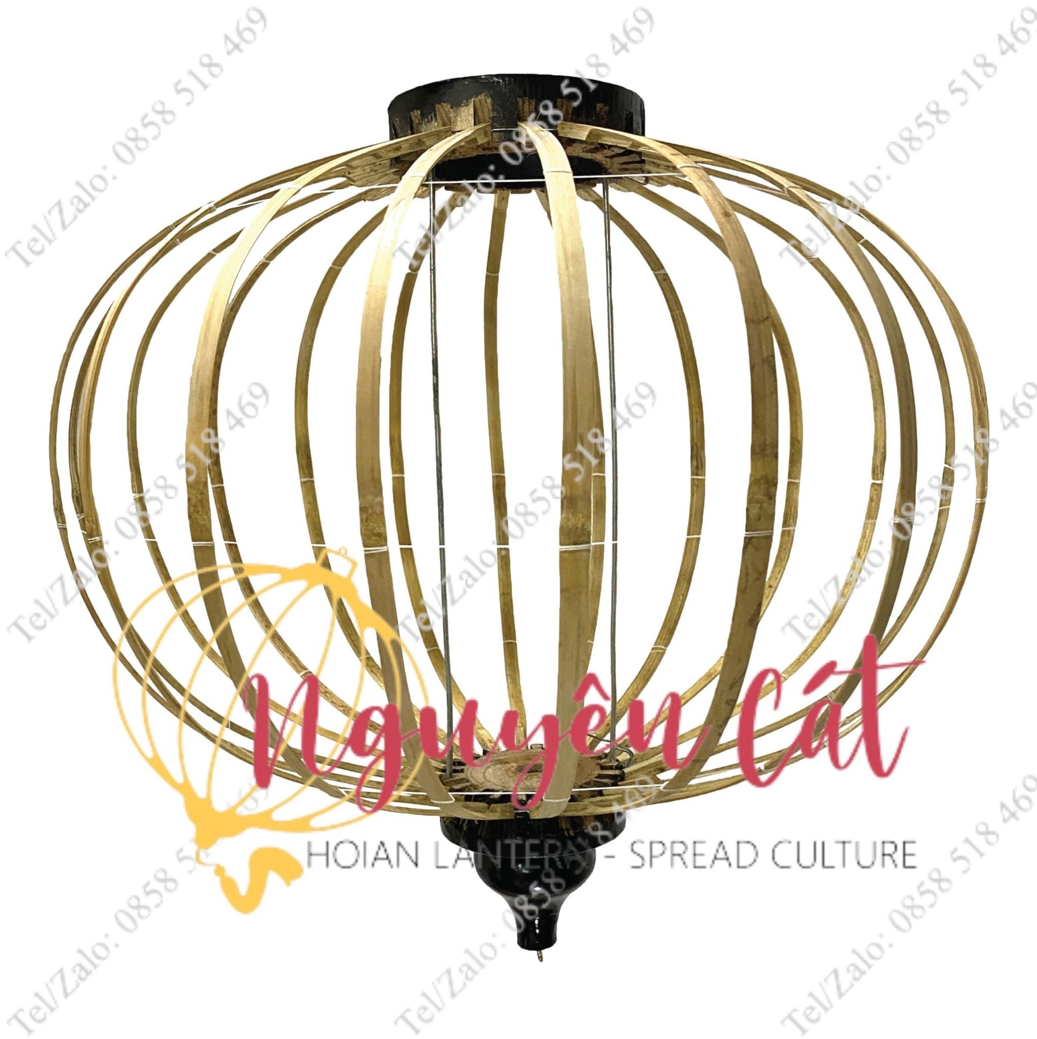 Khung đèn tre kiểu Tròn