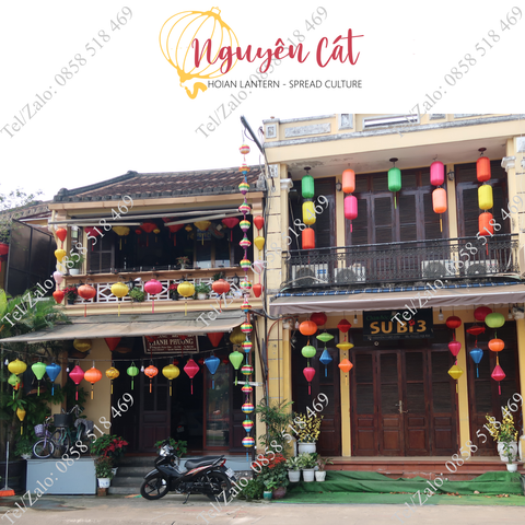  (Miễn phí vận chuyển) Combo đèn lồng vải phi họa tiết - 30 đèn lồng trang trí nhà hàng 