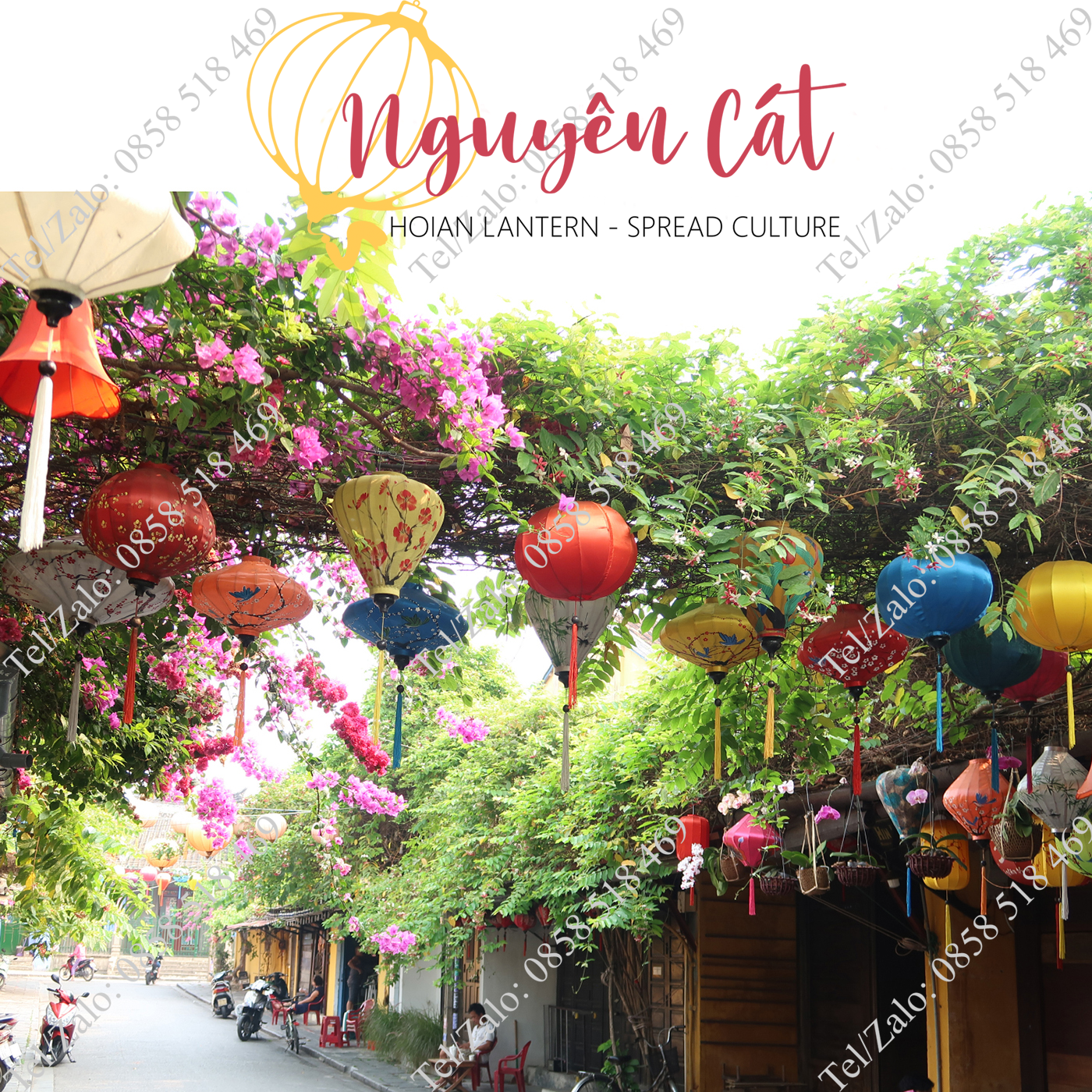 (Miễn phí vận chuyển) Combo đèn lồng vải phi họa tiết - 15 đèn lồng trang trí sân vườn