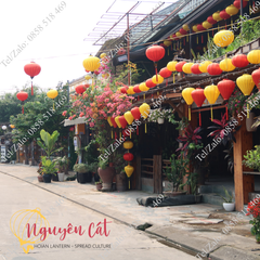 (Miễn phí vận chuyển) Combo đèn lồng vải phi họa tiết - 30 đèn lồng trang trí nhà hàng