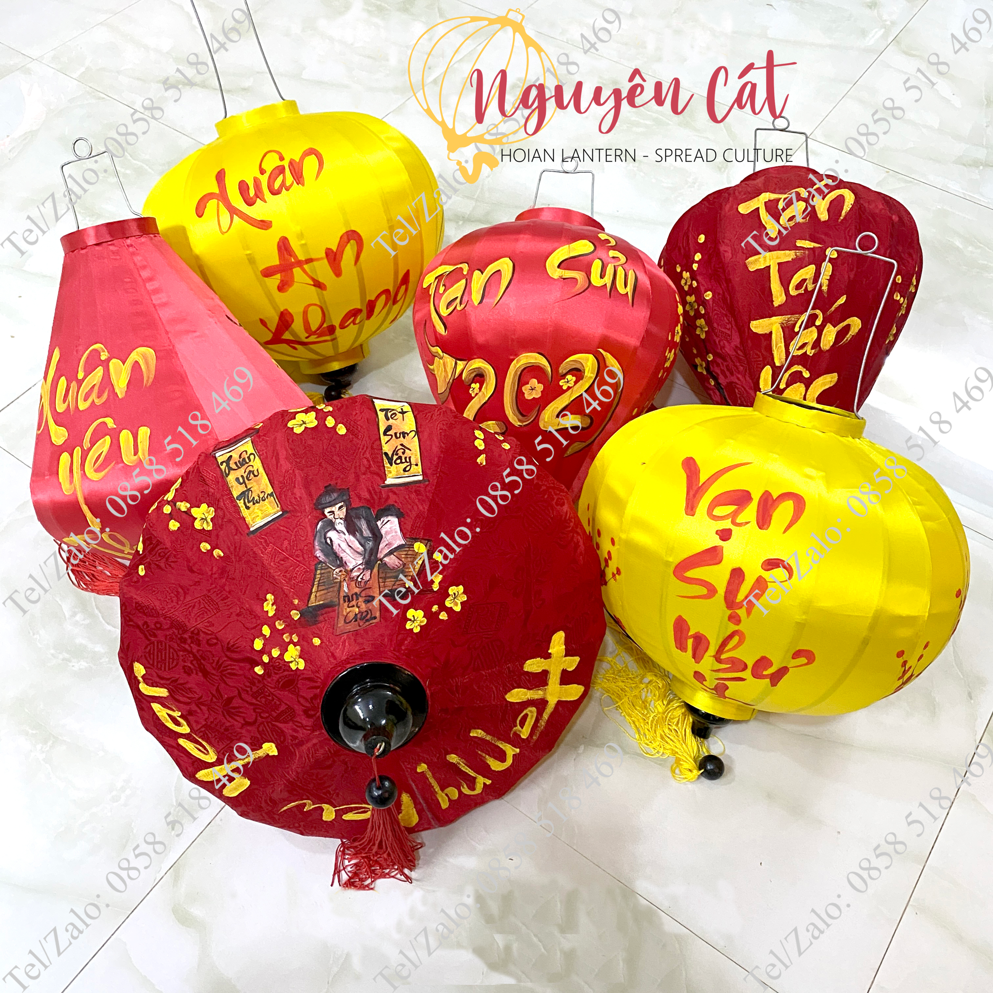 Đèn lồng vẽ trang trí tết