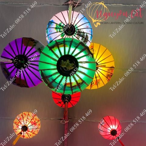  (Miễn phí vận chuyển) Combo đèn lồng freesize - 20 đèn lồng vải lụa phối 10 màu phong thủy (size 30cm, 40cm, 45cm) 