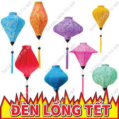 (Miễn phí vận chuyển) Combo 20 đèn lồng vải lụa phối màu phong thủy