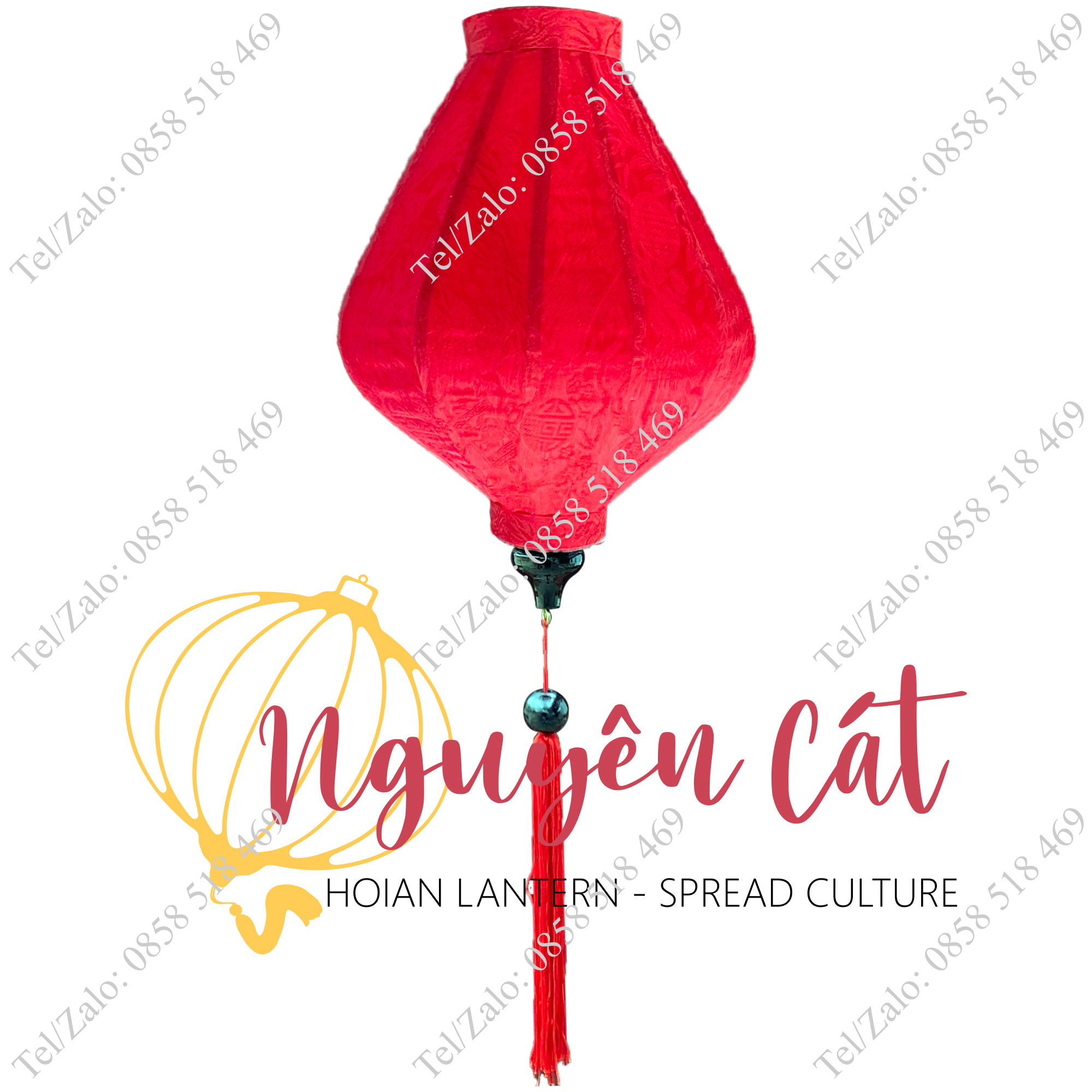 Đèn lồng kiểu kim cương vải lụa tơ tằm (Trong nhà)