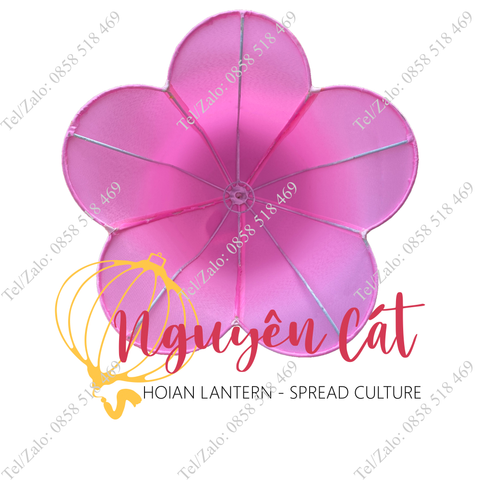 Đèn lồng khung sắt kiểu hoa chuông (vải phi) 