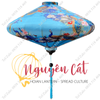 (Miễn phí vận chuyển) Combo đèn lồng vải phi họa tiết - 25 đèn lồng trang trí quán cà phê