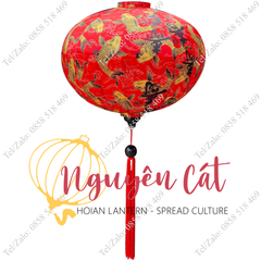 Đèn lồng vải phi họa tiết 02 (Trong nhà/ Ngoài trời)