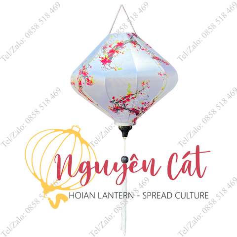  Đèn lồng sắt truyền thống kiểu ú vải họa tiết 