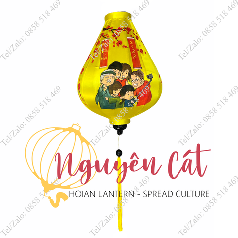  Đèn lồng Tết vẽ Gia đình đoàn viên 
