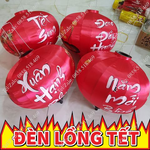  (Miễn phí vận chuyển) Combo 15 đèn lồng Tết vẽ tay chúc mừng năm mới 