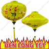 Đèn lồng Tết khung tre vải phi vẽ hoa đào