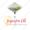 Đèn lồng Hội An khung tre vải phi vẽ tay Làng quê Việt Nam (Trong nhà/ Ngoài trời)