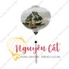 Đèn lồng Hội An khung tre vải phi vẽ tay Vịnh Hạ Long (Trong nhà/ Ngoài trời)