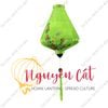 Đèn lồng Hội An khung tre vải phi vẽ tay hoa cúc (Trong nhà/ Ngoài trời)