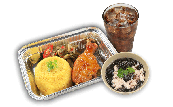  CGĐN - CB Gà Xốt Chua Cay + Canh + Nước 