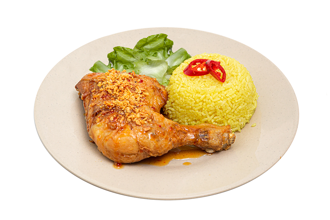  Cơm Đùi Gà Góc Tư (Xốt Mắm Tỏi) 