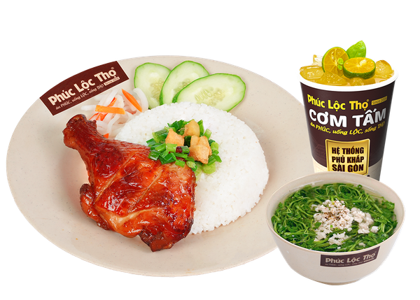 Combo Gà Nướng Than Hoa Canh Nước