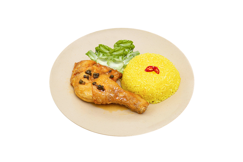  Cơm Đùi Gà Size Nhỏ (Xốt Tiêu Xanh) 
