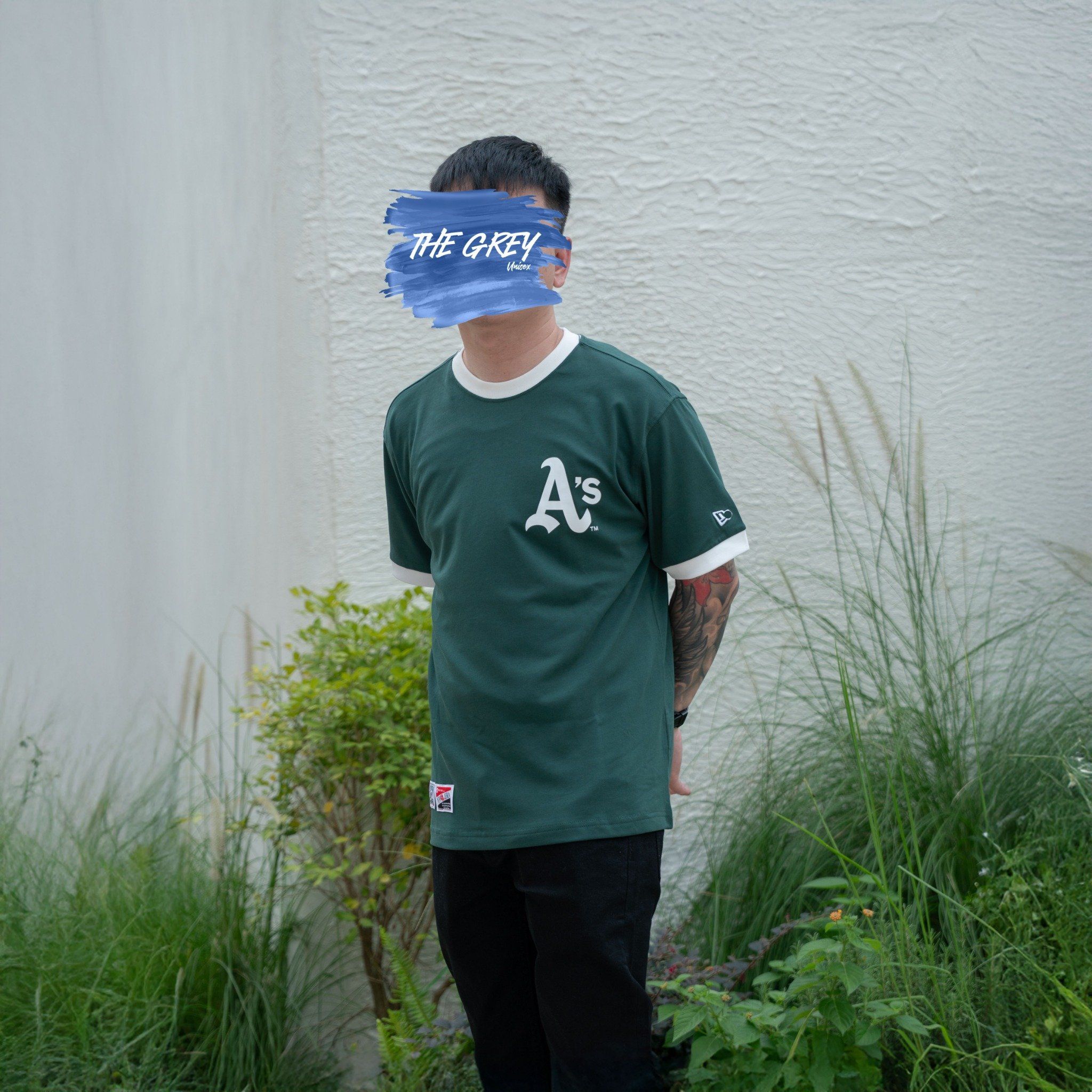  Tee NEWRA Logo A's Phối Bo 