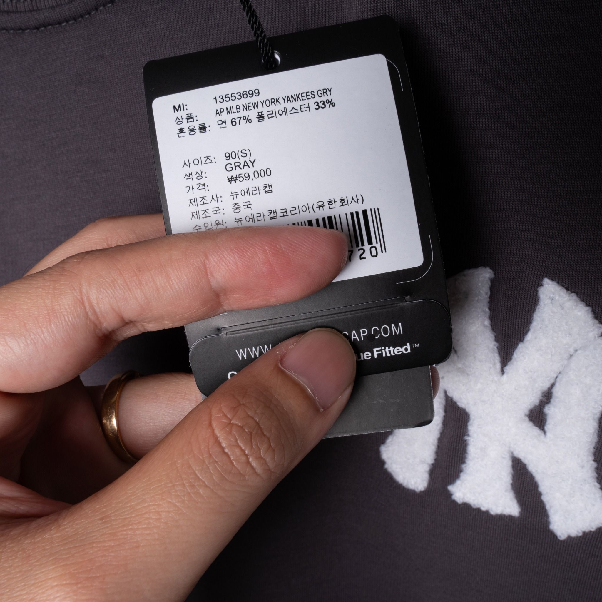  Tee NEW ERA Logo NY Thêu Xù 
