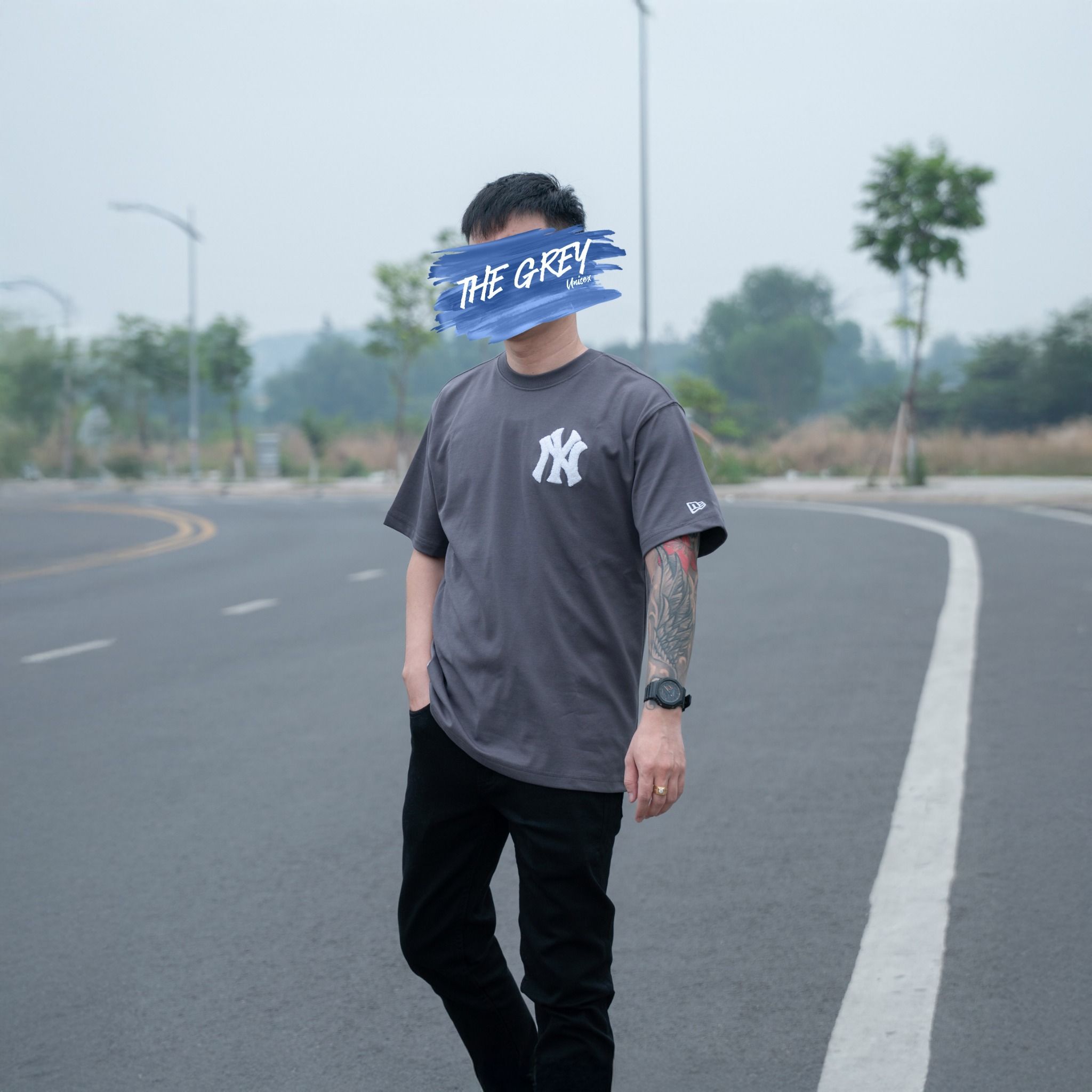  Tee NEW ERA Logo NY Thêu Xù 