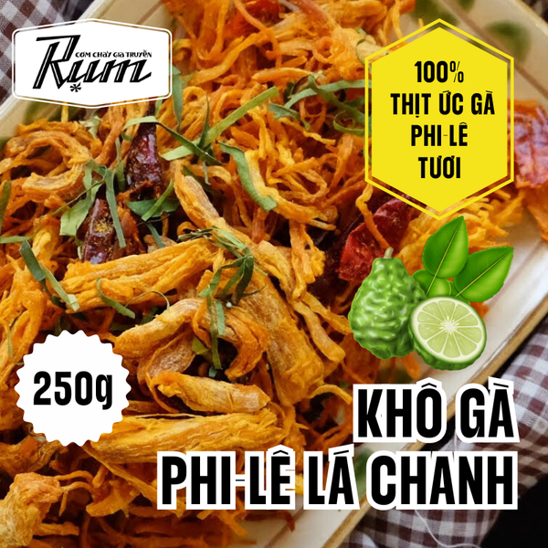  Khô gà phi lê lá chanh 250 g 