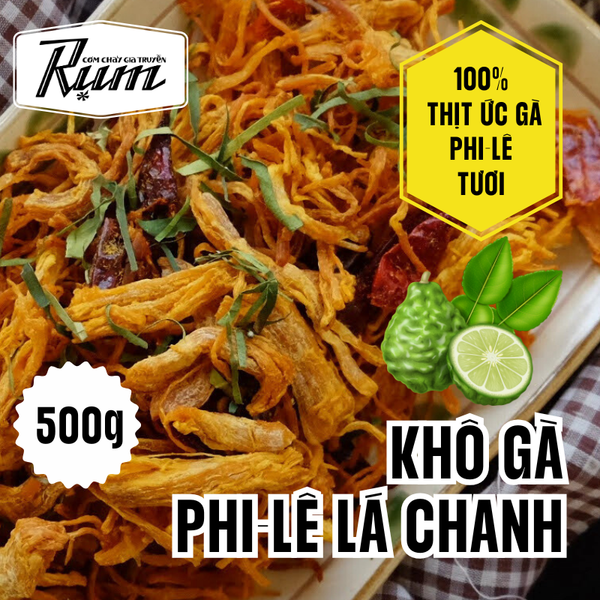  Khô gà phi lê lá chanh 500 g 