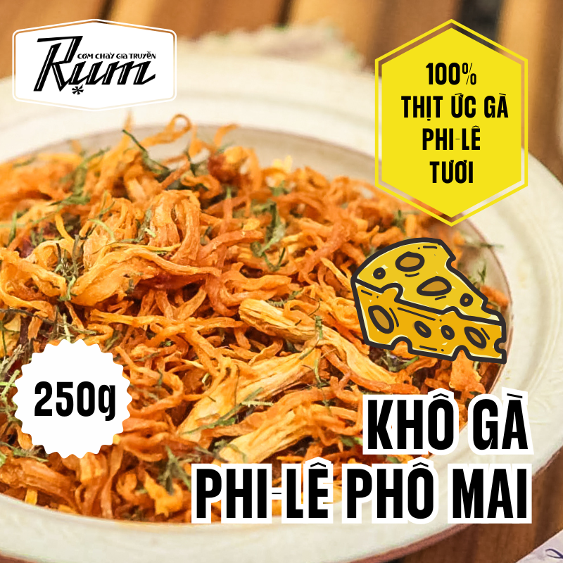 Khô gà lá chanh đẫm phô mai 250g