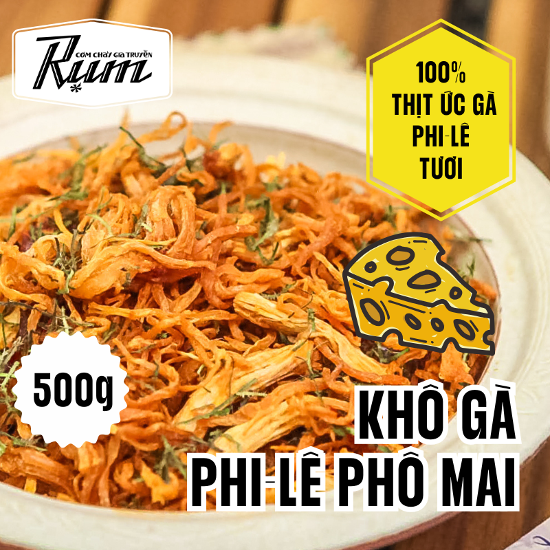Khô gà lá chanh đẫm phô mai 500g