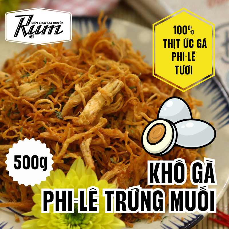 Khô gà trứng muối 500g