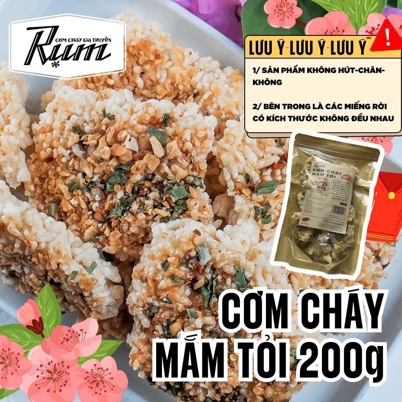 Cơm cháy mắm tỏi 200gr