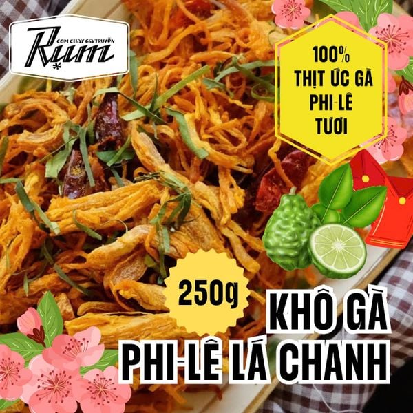  Khô gà phi lê lá chanh 250 gr 