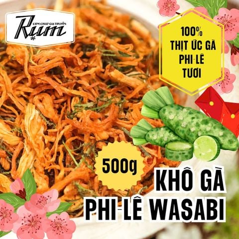  Khô gà lá chanh nồng mù tạt 500g 