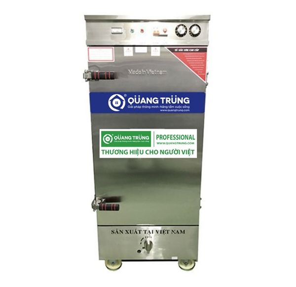 Tủ nấu cơm điện-gas-điều khiển 10 khay QTS-TCDG-DK10