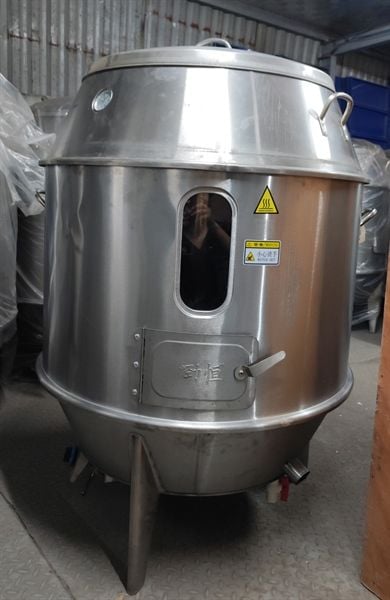 Lu quay gà vịt chạy bằng gas 90