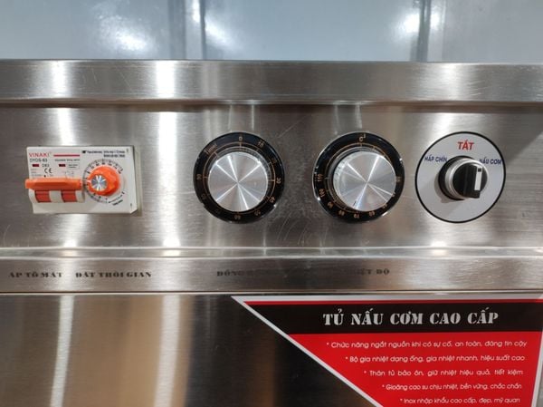 Tủ nấu cơm 8 khay dùng điện, có chế độ hẹn giờ và cài đặt nhiệt độ VNK8-DA