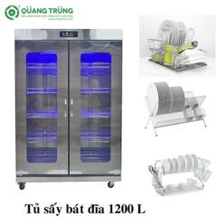 Tủ sấy bát đĩa 2 cánh 2 lớp quạt gió QTV1200-TSB2C2LQG