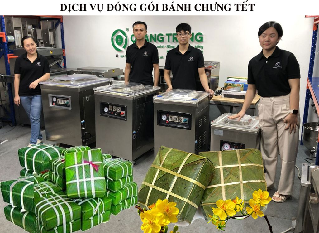 Dịch vụ hút chân không bánh chưng tết