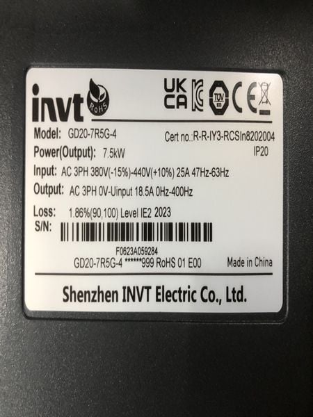 Linh kiện - Biến tần GD20-7R5G-4