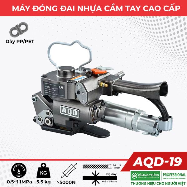 Máy đóng đai thùng cầm tay AQD-19 (cao cấp)