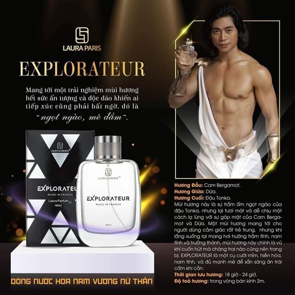  Nước hoa Nam Explorateur Laura Paris Nhật Kim Anh No4 100ml 