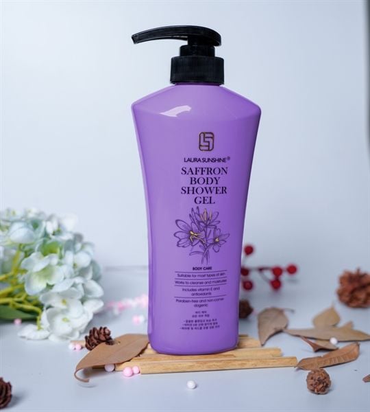  Sữa Tắm Chiết Xuất Nhụy Hoa Nghệ Tây - Laura Sunshine Saffron Body Shower Gel (Mua 3 tặng 1) 