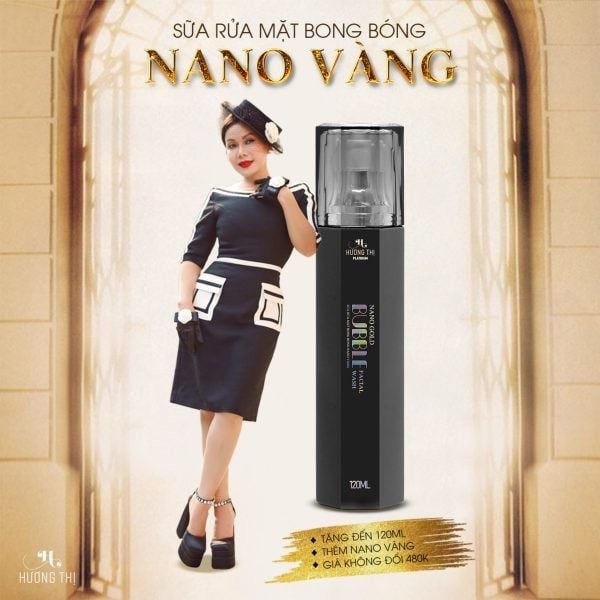  Sữa rửa mặt bong bóng Nano Vàng Hương Thị - Nano Gold Bubble Facial Wash 120ml 