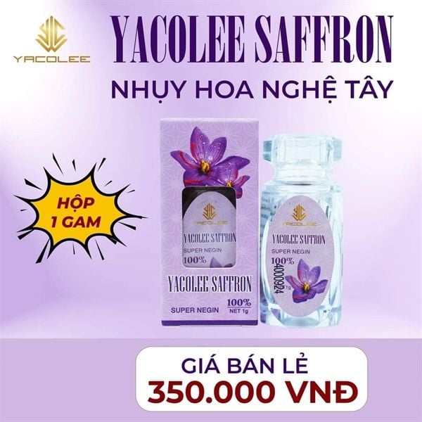  Saffron Nhụy Hoa Nghệ Tây Yacolee Super Negin 1gr 