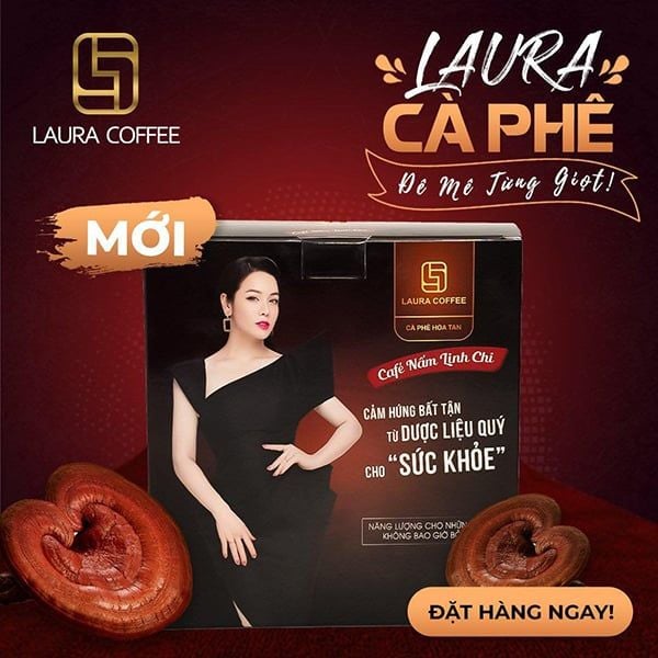  Cà phê nấm Linh chi (Hộp 10 gói) Laura Coffee - Laura Sunshine Nhật Kim Anh 