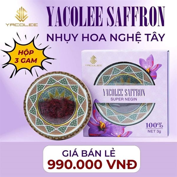  Saffron Nhụy Hoa Nghệ Tây Yacolee Super Negin 3gr 