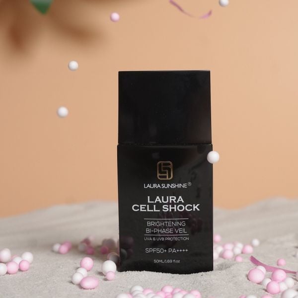  Laura Cell Shock Brightening Bi-Phase Veil Nhũ tương chống nắng phổ rộng 