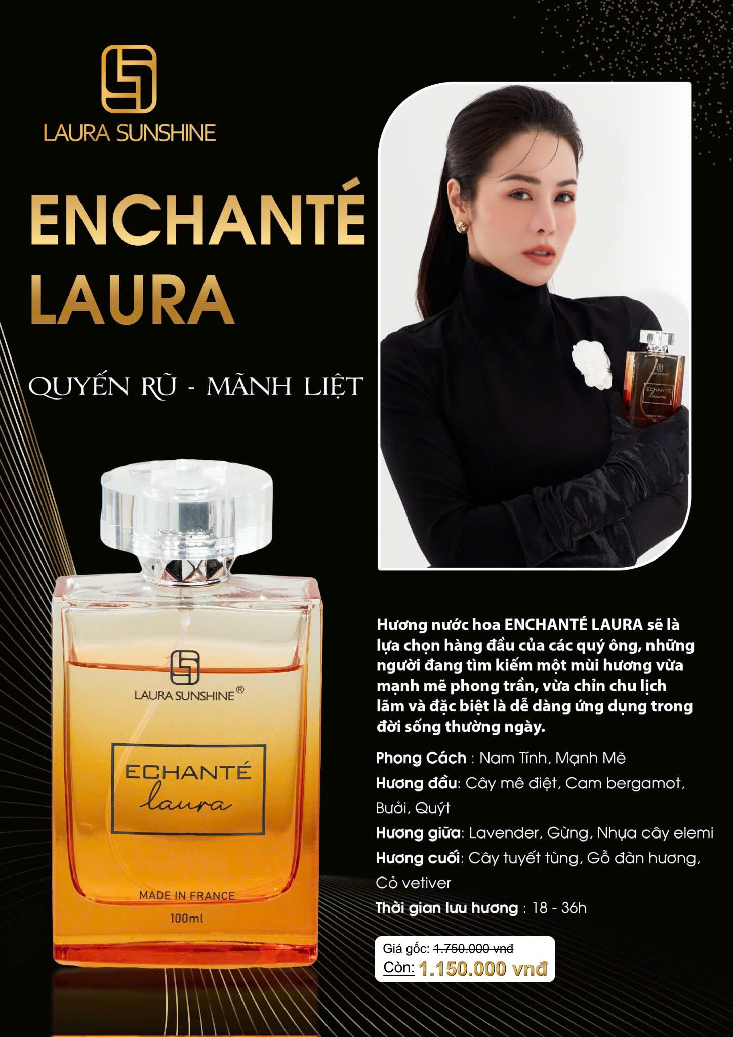  Chai chiết 20ml số 10 Nước hoa Nam ECHANTÉ LAURA Laura Paris Nhật Kim Anh No10 