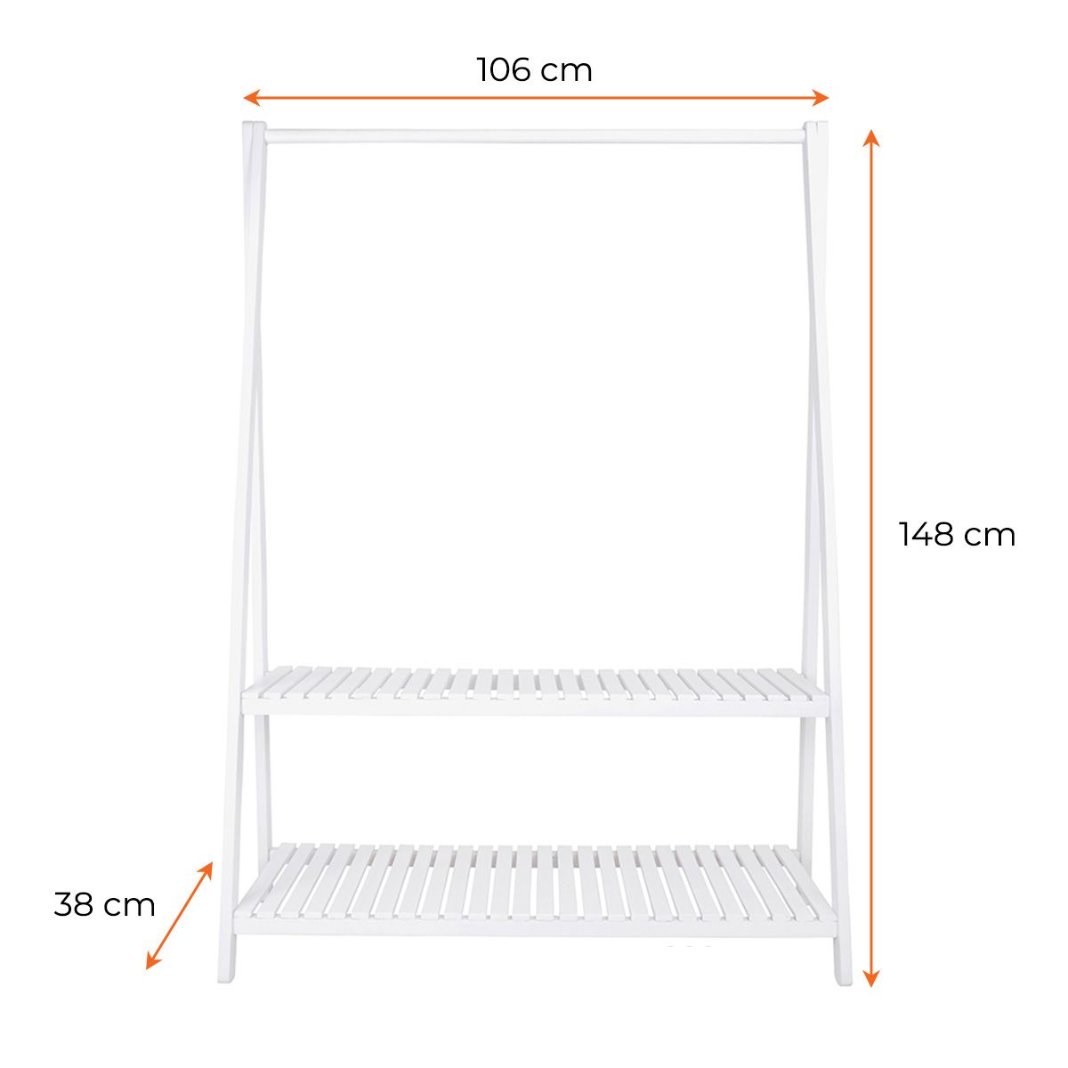 Giá Treo Quần Áo BEYOURs A Hanger 2FL White