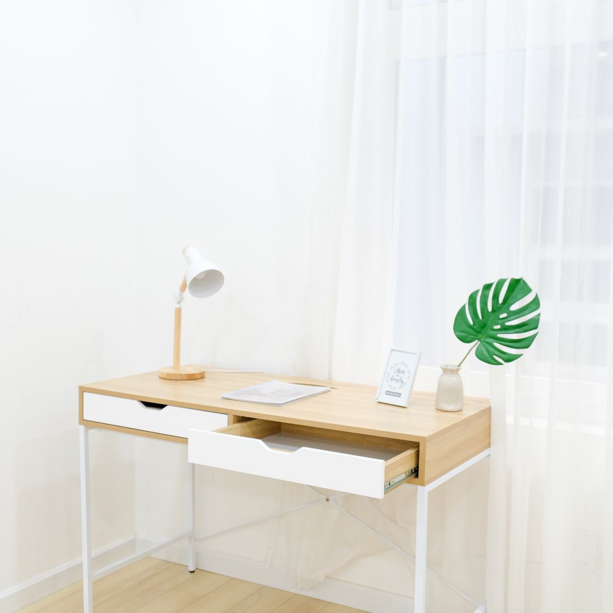 BÀN LÀM VIỆC BEYOURs SQUARE TABLE NATURAL WHITE